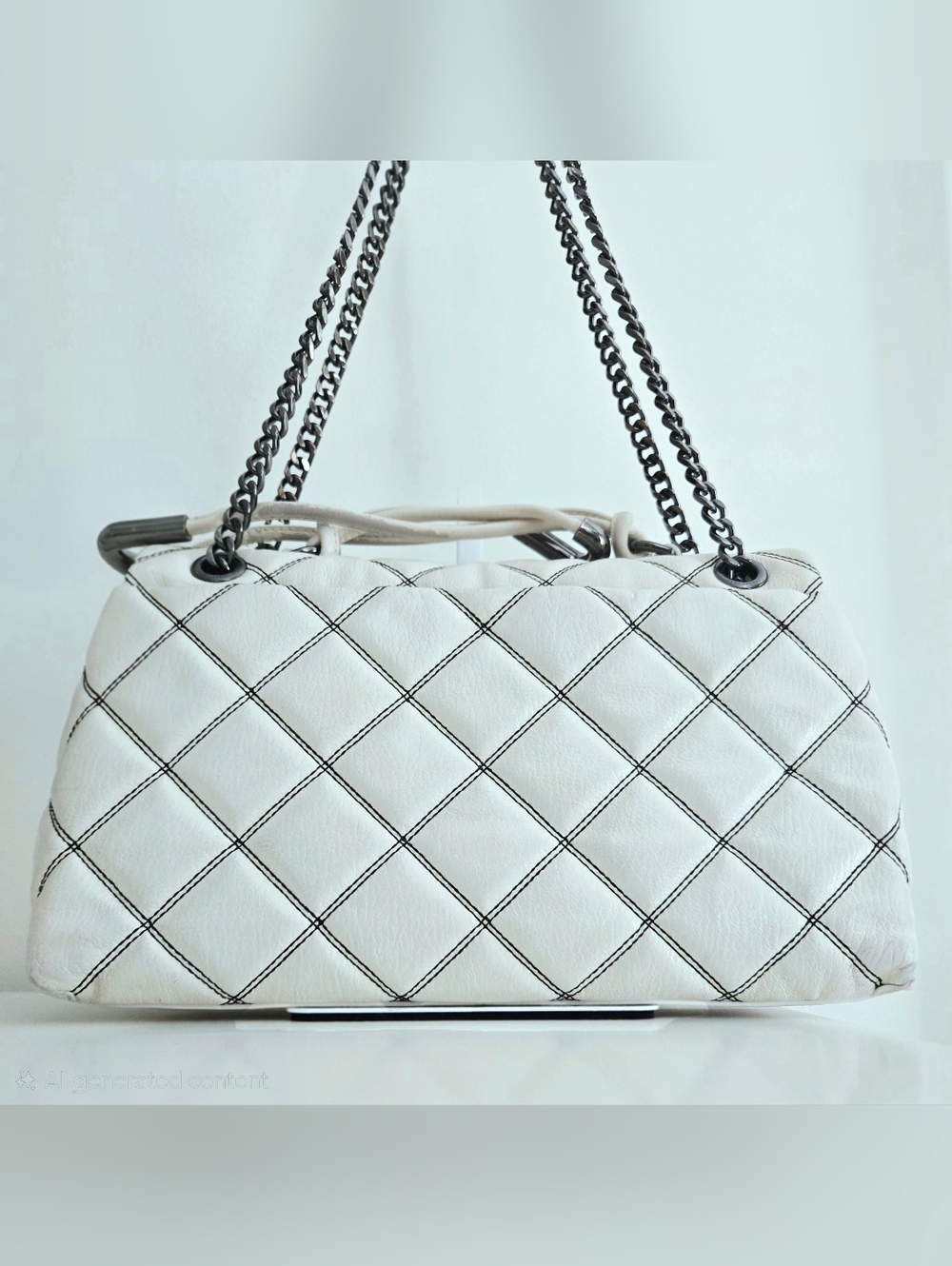 Authentic MARC‎ JACOBS Dual Chain Quilted Leather Crossbody Shoulder Bag - Picture 7 of 16